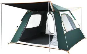Automatic Dome Tent Canopy, Instant Pop Up Waterproof Tent, 3-8 Person Family Camping Tent for Camping Hiking Travel Outdoor Activities (Green a Width 210cm) (Green a Width 210cm)