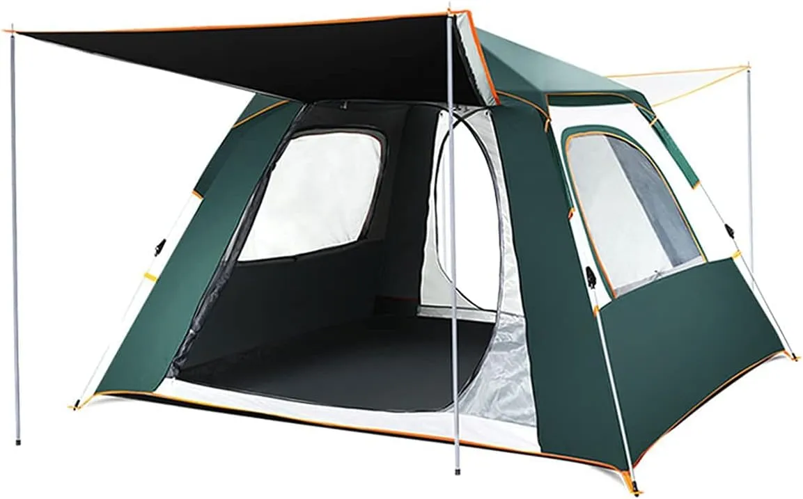 Automatic Dome Tent Canopy, Instant Pop Up Waterproof Tent, 3-8 Person Family Camping Tent for Camping Hiking Travel Outdoor Activities (Green a Width 210cm) (Green a Width 210cm)