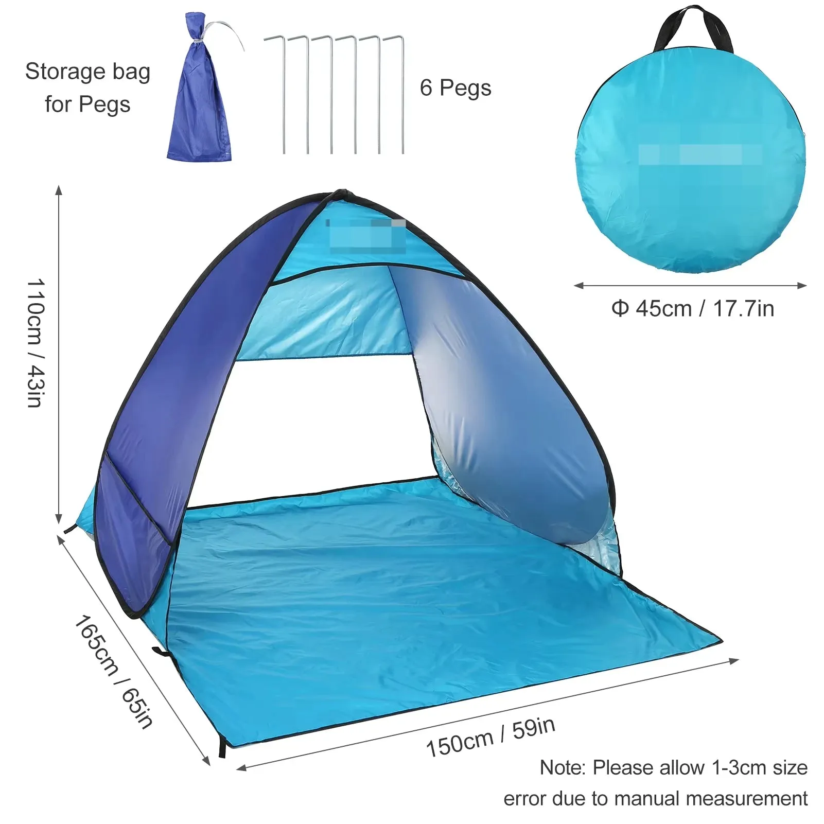 Automatic Pop Up Beach Tent