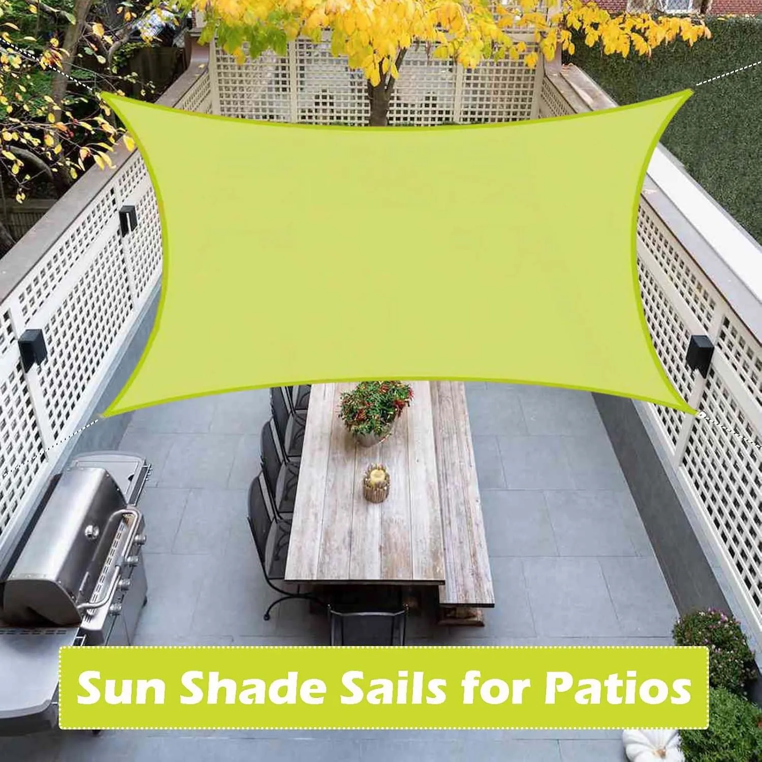 B 16x20 FT Sun Shade Sails for Patio Outdoor Waterproof, Sunshade Sail UV Block Canopy Shelter, Rectangle Sunscreen Awning Sun Shades Cloth for Lawn Garden Backyard