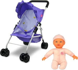 Baby Doll Collection Anivia Doll Stroller Heart Design Gifts for Toddlers and Girls Foldable Doll Stroller