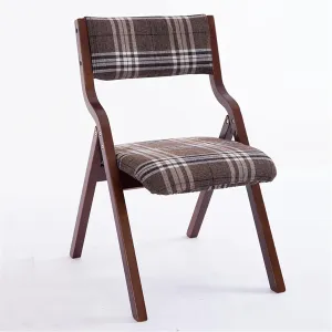 Back Folding Dining Chairs,Solid Wood Upholstered Folding Chair,Portable Foldable Dining Chairs,High Back Folding Camping Chair for Outdoor Garden Patio Lawn 78.5 * 48 * 48.5CM