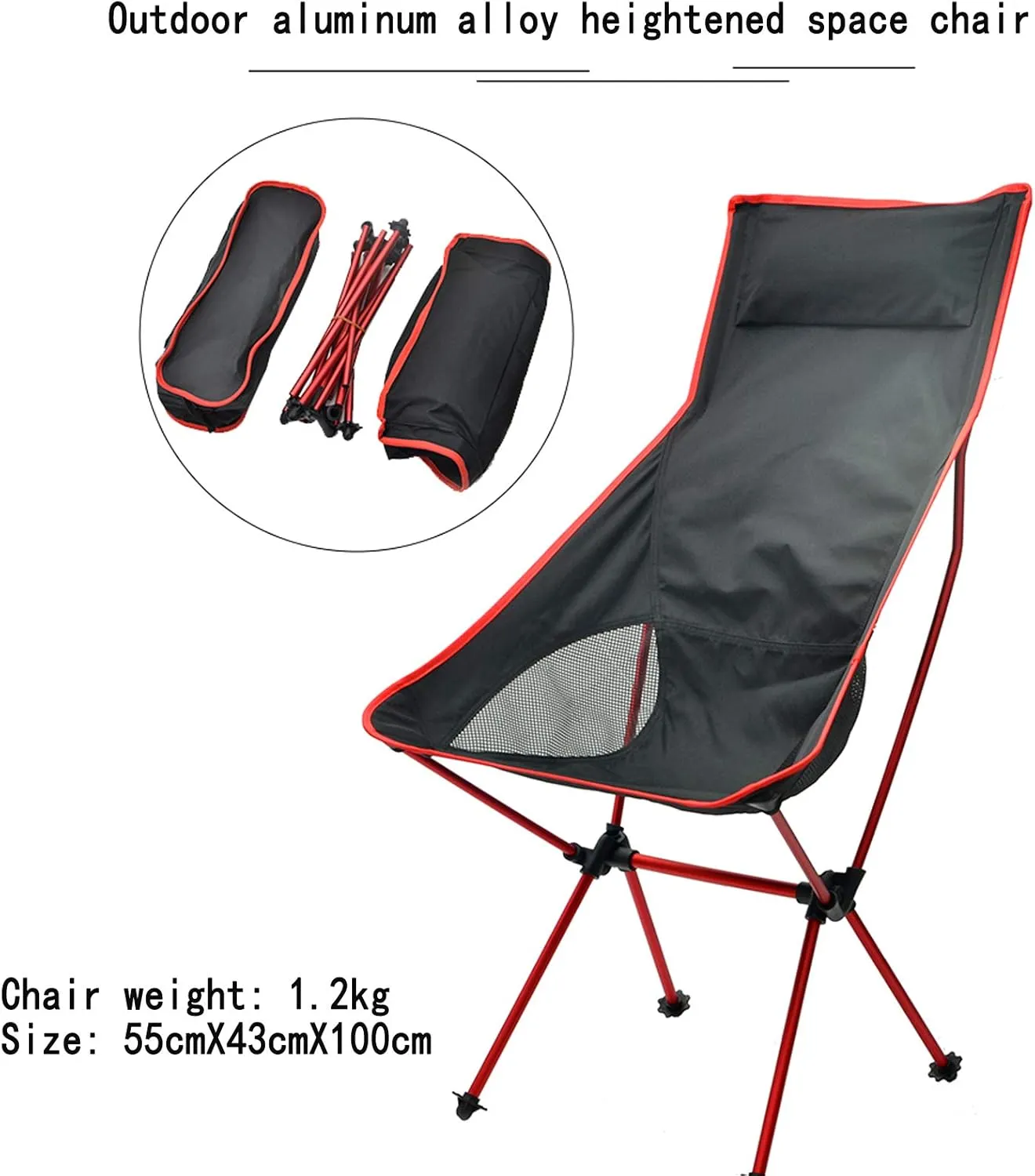 Backrest Camping Chair Foldable Portable,Collapsible Lightweight Camp Stool,Breathable Slacker Chair Seat for Outdoor Camping/Picnic/Hiking/Barbecue/Fishing/Train