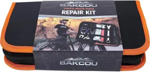 Bakcou - Trailside Repair Kit - Portable eBike and Bicycle Repair Set, Chain Pliers, Multi-Tool, Pedal Wrench, Mini Pump, Tire Patches, Chain Breaker