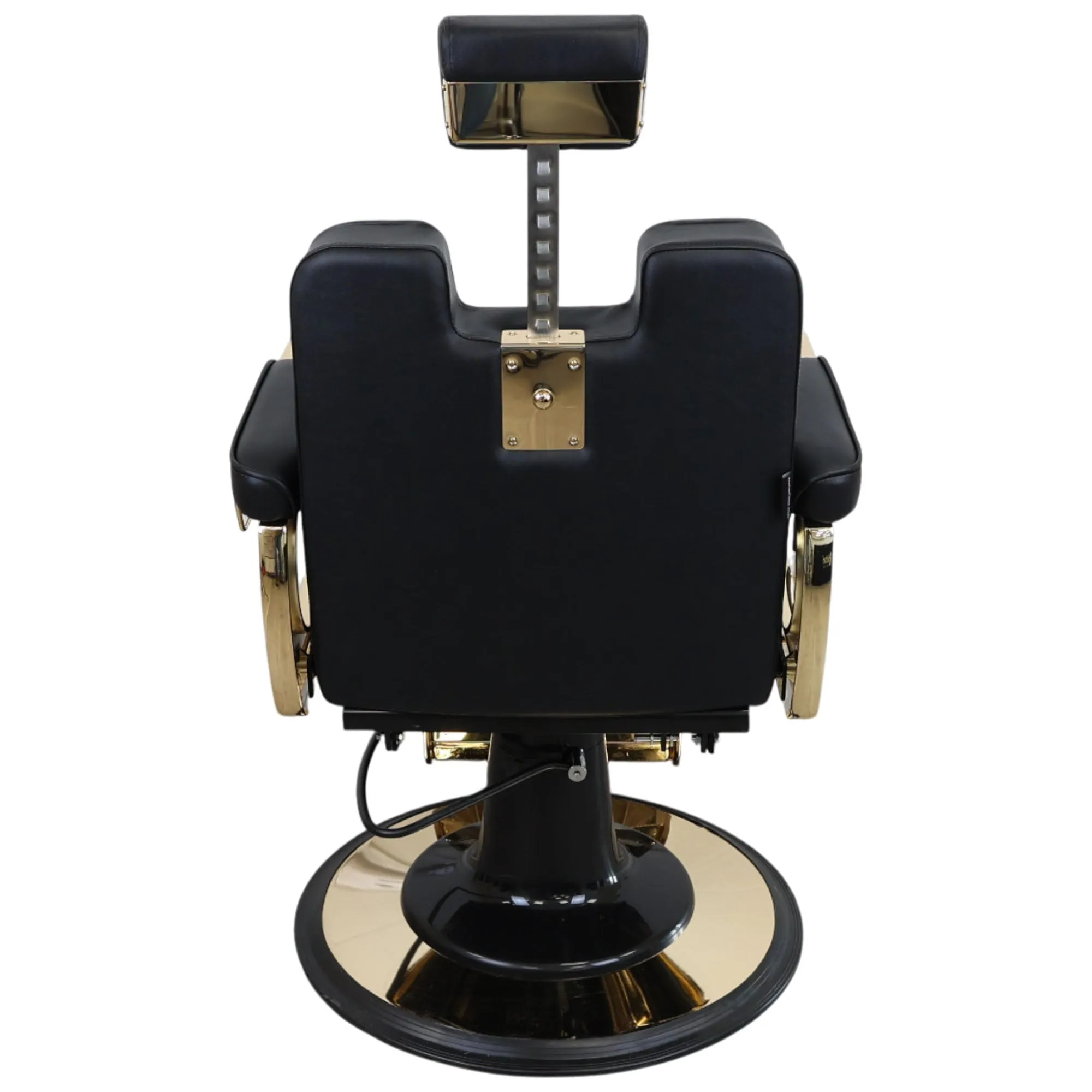 Barber Chair - Retro Black & Gold Accents