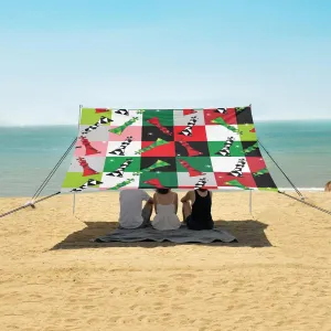 Beach Shade Tent with UPF50  UV Protection,Creative Mosaic Chess Pieces Lightweight Camping Sun Shelter for Outdoor,Camping Trips, Fishing, Backyard,Picnics,Easy Set Up and Carry 9x10.5 FT