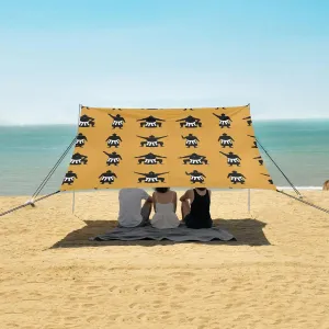 Beach Shade Tent with UPF50  UV Protection,Japanese Sumo Wrestler Silhouettes Lightweight Camping Sun Shelter for Outdoor,Camping Trips, Fishing, Backyard,Picnics,Easy Set Up and Carry 9x10.5 FT