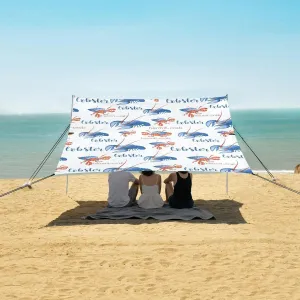 Beach Shade Tent with UPF50  UV Protection,Lobsters and Hermit Crabs Lightweight Camping Sun Shelter for Outdoor,Camping Trips, Fishing, Backyard,Picnics,Easy Set Up and Carry 9x10.5 FT