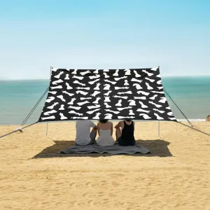 Beach Shade Tent with UPF50  UV Protection,Silhouettes of Chess Pieces Lightweight Camping Sun Shelter for Outdoor,Camping Trips, Fishing, Backyard,Picnics,Easy Set Up and Carry 9x10.5 FT