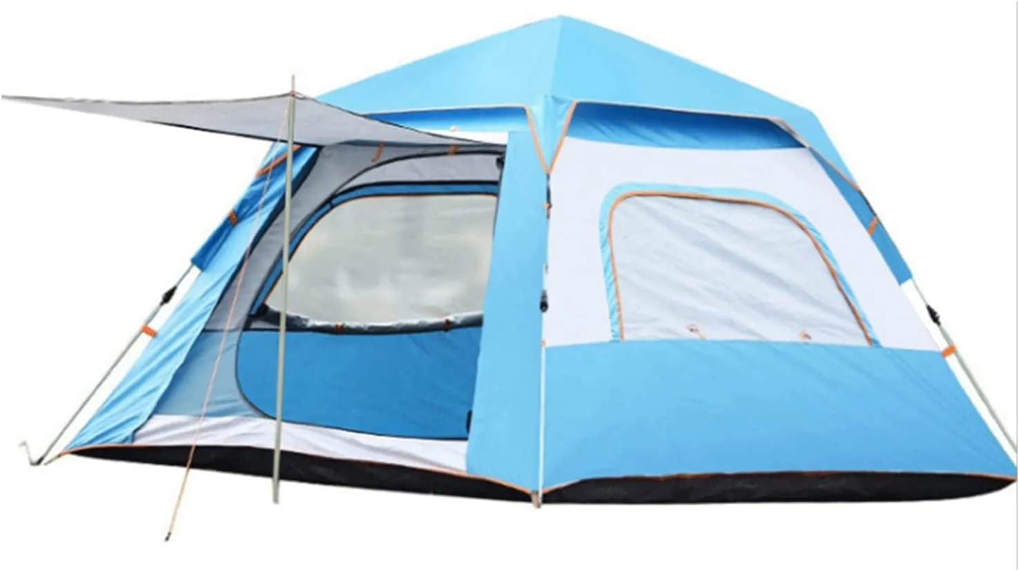 Beach Tent Pop Up Sun Shelter Full Waterproof Holiday Family Tent Large Pop Up Beach Tent for Hikers Campers Festival Goers and Children in The Garden (Color : B, Size : 34Person)