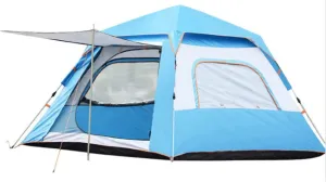 Beach Tent Pop Up Sun Shelter Full Waterproof Holiday Family Tent Large Pop Up Beach Tent for Hikers Campers Festival Goers and Children in The Garden (Color : B, Size : 34Person)