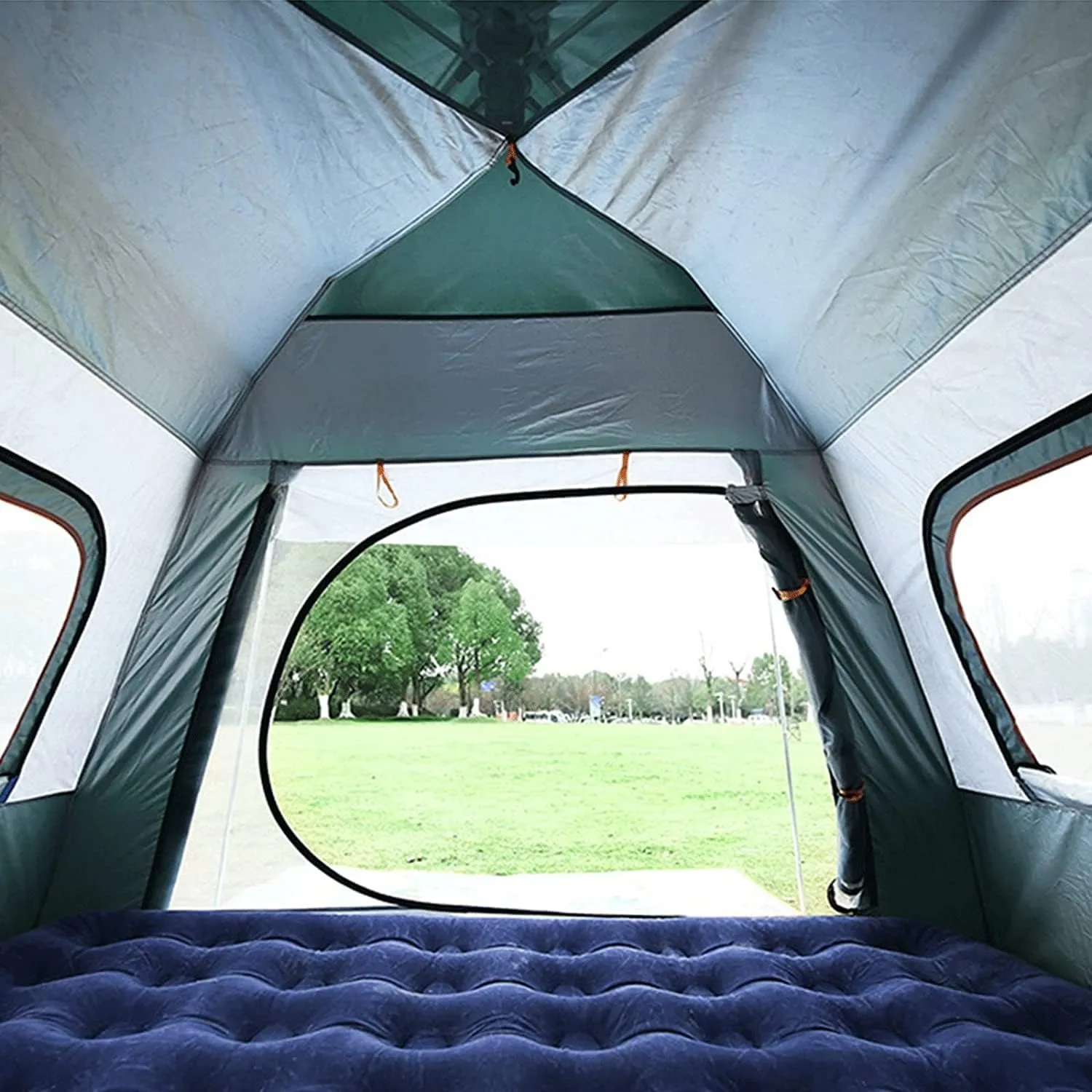Beach Tent Pop Up Sun Shelter Full Waterproof Holiday Family Tent Large Pop Up Beach Tent for Hikers Campers Festival Goers and Children in The Garden (Color : B, Size : 34Person)