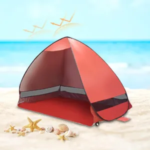 Beach Tent Sun Shelter, Sun Protection Shelter Camping Tent, UPF 50  UV Protection Beach Canopy, Easy Setup Shelter Beach Outdoor Gear for Park, Picnic, Fishing, Courtyard, Camping