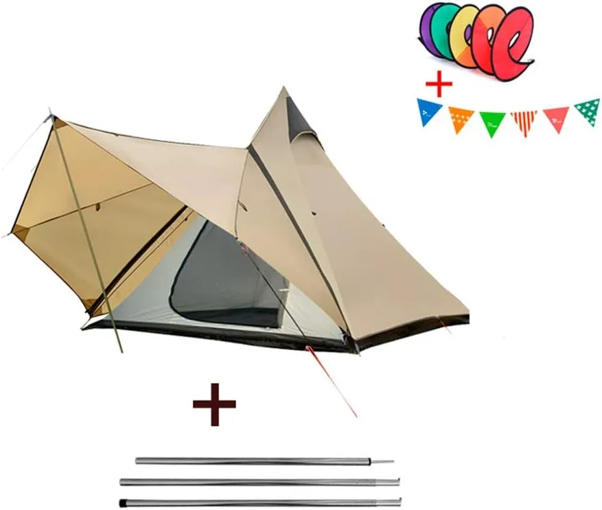 Bell Tent Indian Tent Diameter 3M/4M/5M/6M Cotton Canvas Large Family Tents 4 Season Outdoors Yurt Bell Tent Glamping for Camping