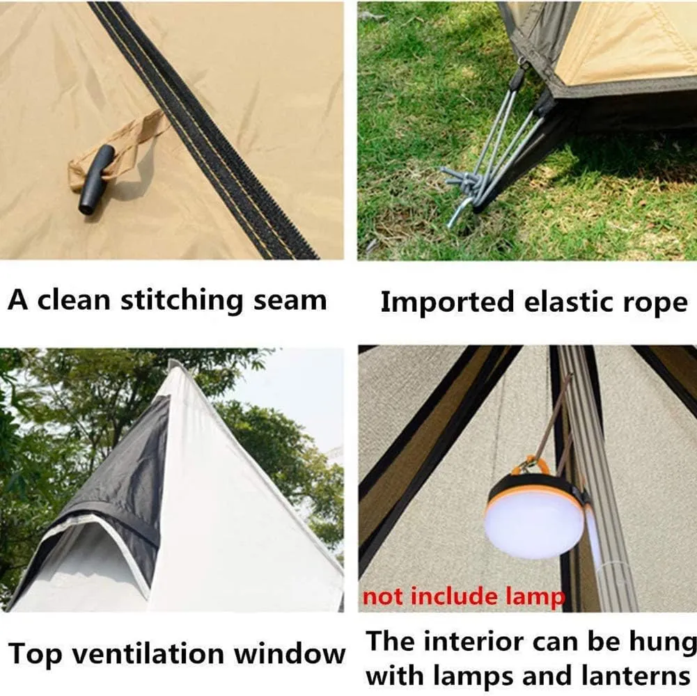 Bell Tent Indian Tent Diameter 3M/4M/5M/6M Cotton Canvas Large Family Tents 4 Season Outdoors Yurt Bell Tent Glamping for Camping