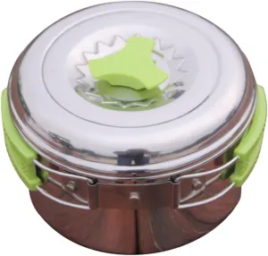 BESPORTBLE 1pc Portable Stainless Steel Camping Pot Lightweight Cooking Gear for Backpacking Hiking and Picnics Compact Folding Design Easy to Handle