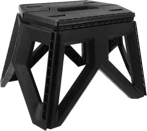 BESPORTBLE Portable Folding Stool Lightweight Foldable Chair for Outdoor Camping Fishing Hiking and Travel - Stability Design Multiuse Plastic Seat for and Storage for Room and More