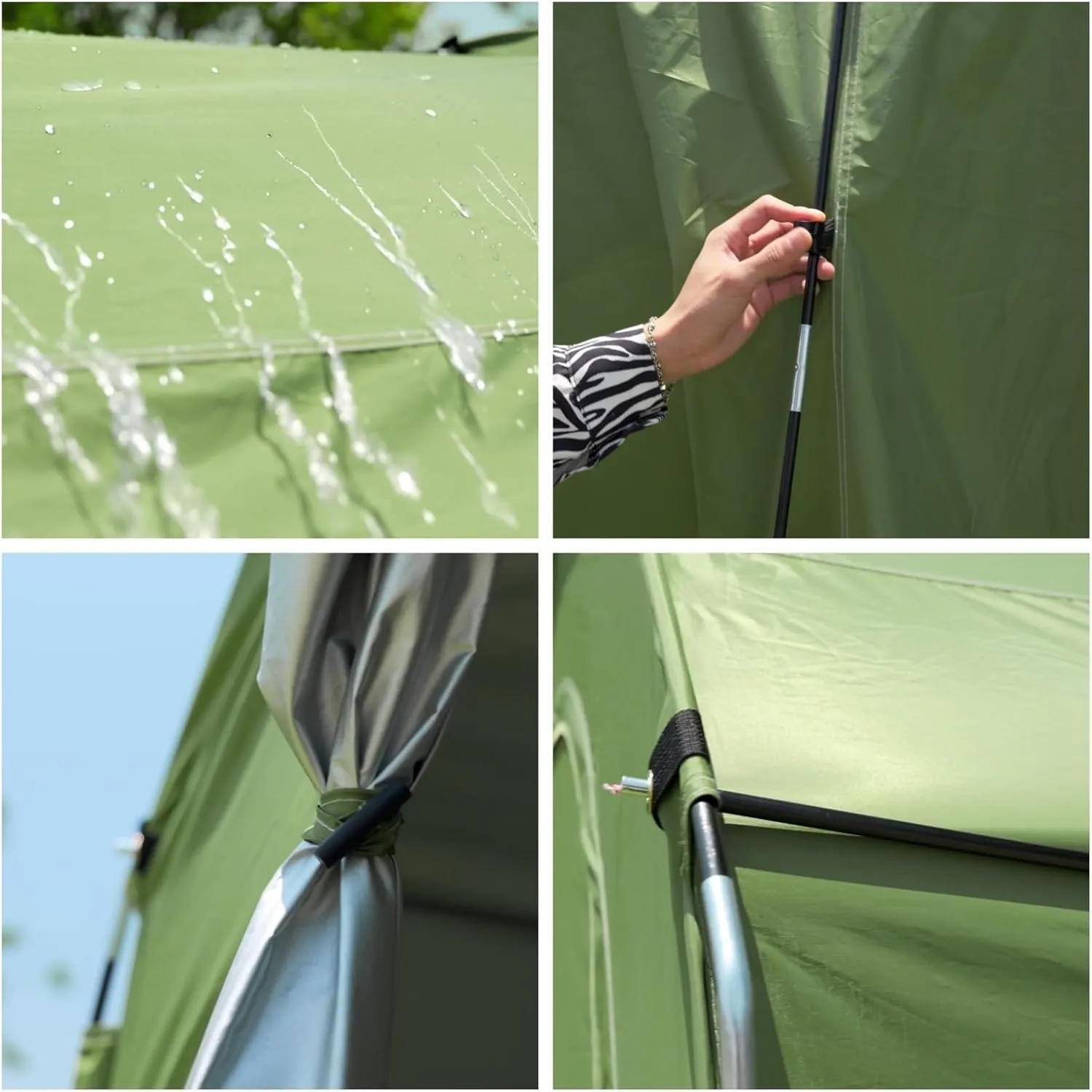 Bicycle Cover Tent Bike Expandable House Bike Cover Shelter Waterproof Outdoor Shed Storage for Garden Tools, Toys, Lawn Mover (XL-Green)