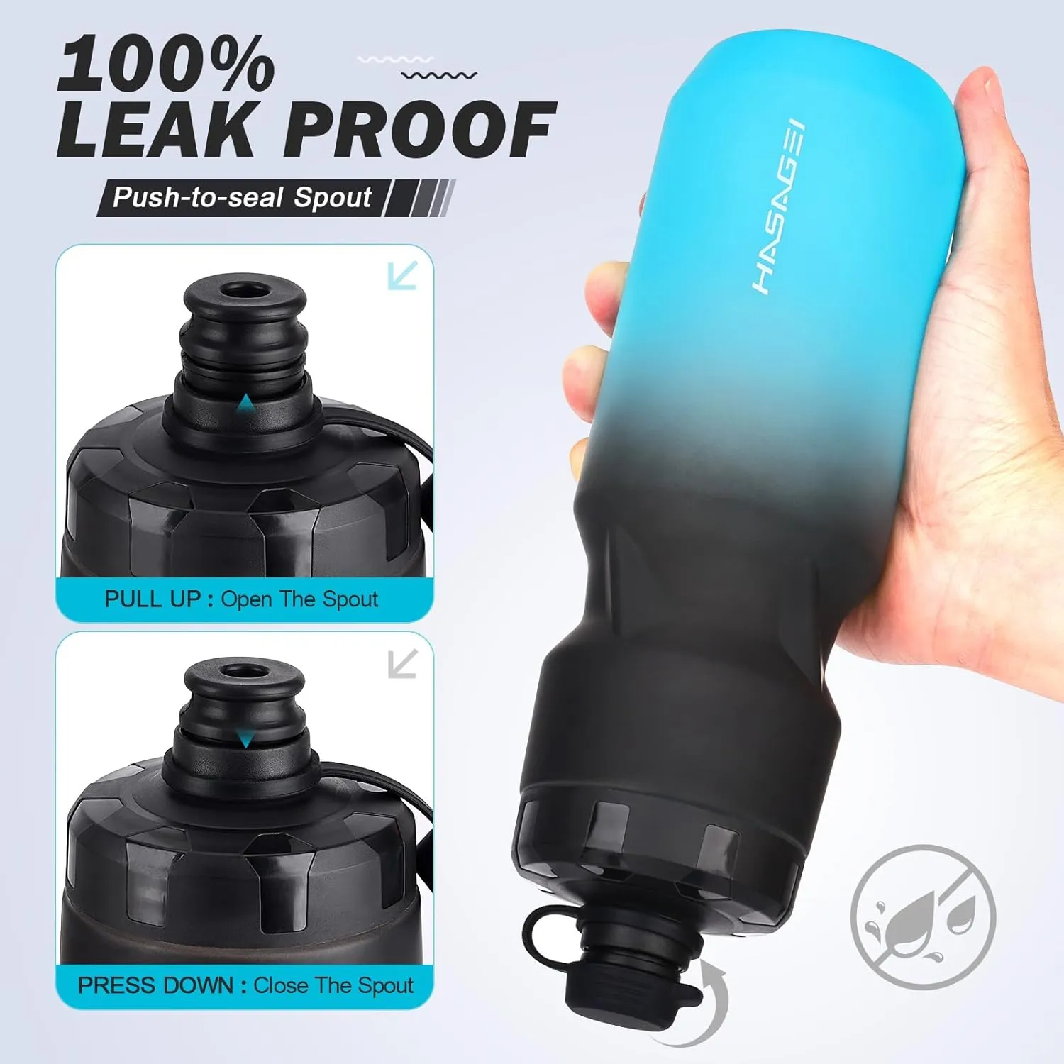 Bicycle Water Bottle Holder with 24 Oz Bottle, Durable Leak-Proof Non-Slip Design, Lightweight & Universal Fit for Mountain/Road Cycling Accessories