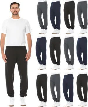 BILLIONHATS 12 Pack of Wholesale Mens Jogger Sweatpants, Homeless Shelter Donation Case, Comfy Bulk Joggers for Men