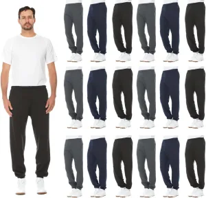 BILLIONHATS 18 Pack of Wholesale Mens Jogger Sweatpants, Homeless Shelter Donation Case, Comfy Bulk Joggers for Men