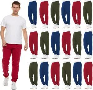 BILLIONHATS 18 Pack of Wholesale Mens Jogger Sweatpants, Homeless Shelter Donation Case, Comfy Bulk Joggers for Men