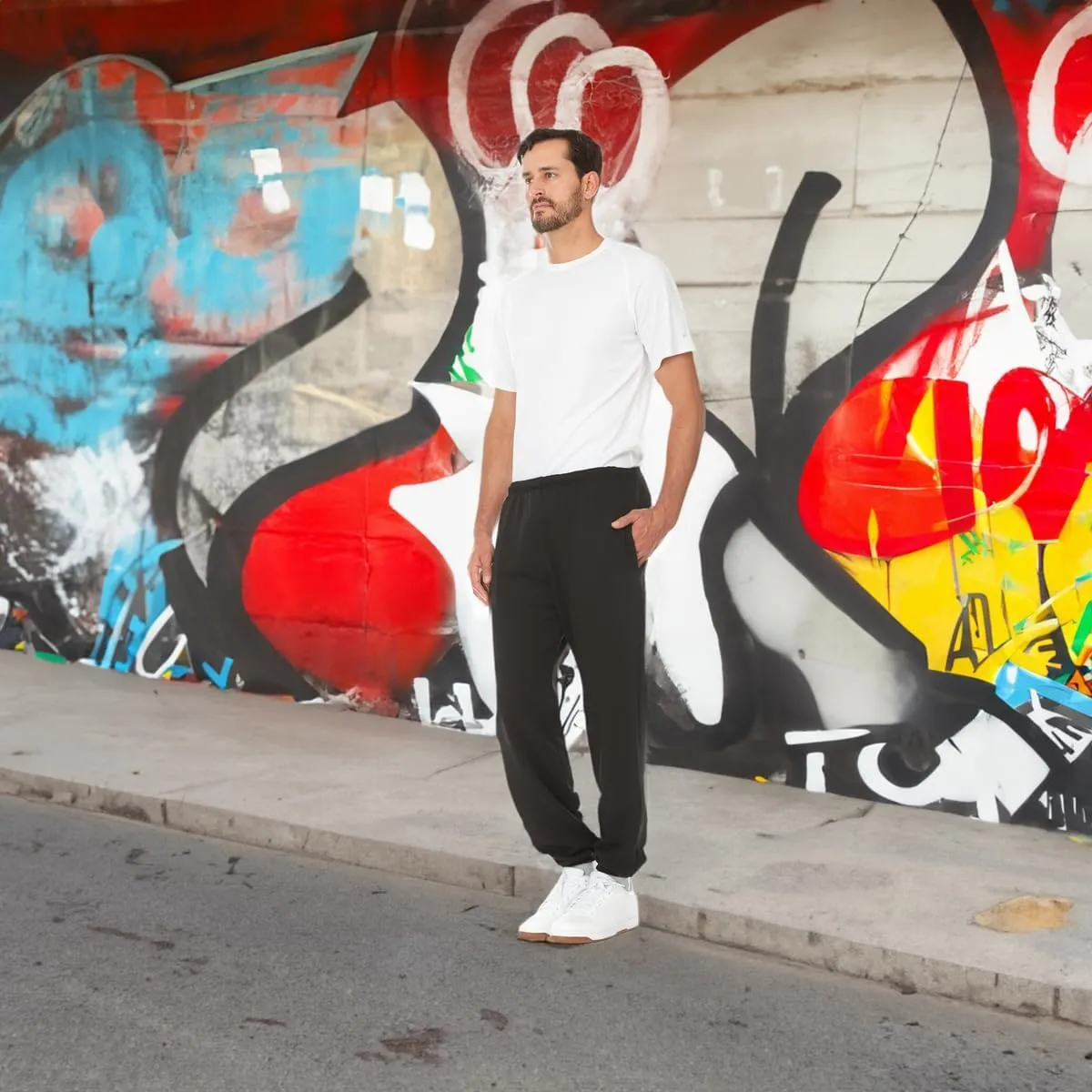 BILLIONHATS 24 Pack of Wholesale Mens Jogger Sweatpants, Homeless Shelter Donation Case, Comfy Bulk Joggers for Men