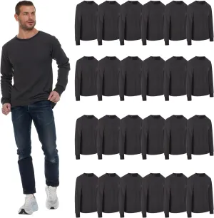 BILLIONHATS Thermal Shirts for Men, Base Layer Tops Bulk Wholesale, Cotton, Solid Colors, Shelter Donations
