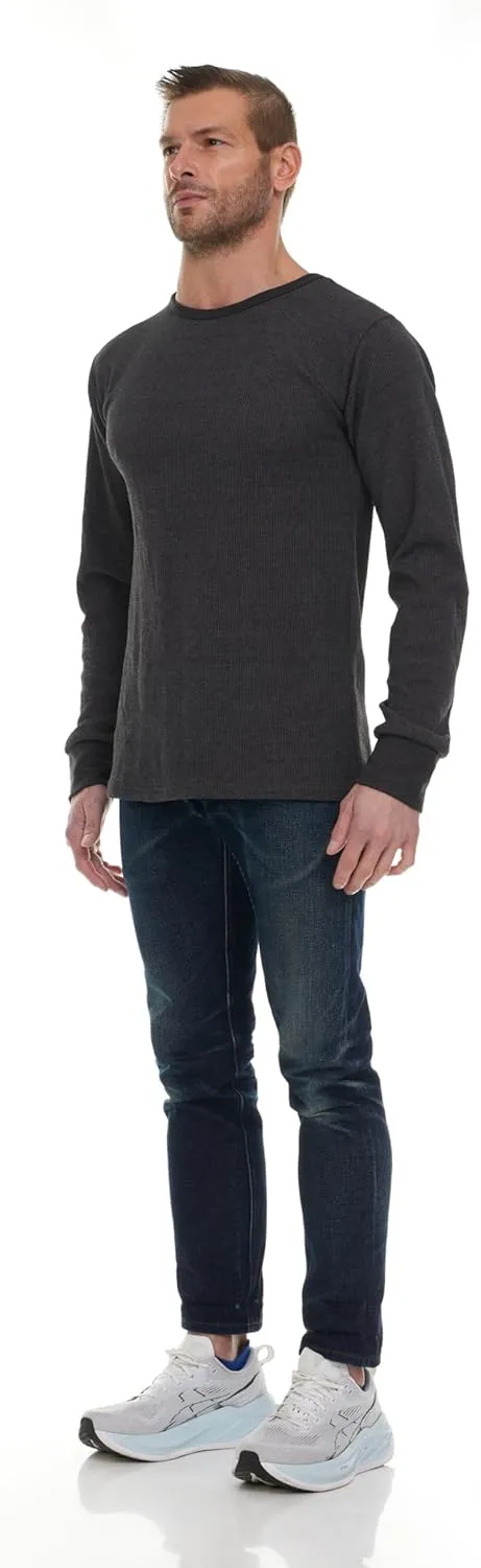 BILLIONHATS Thermal Shirts for Men, Base Layer Tops Bulk Wholesale, Cotton, Solid Colors, Shelter Donations