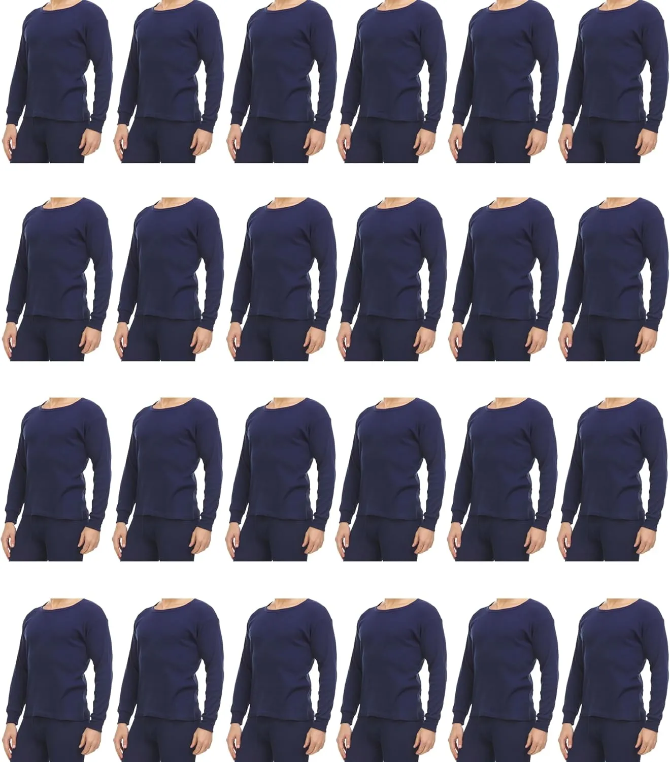 BILLIONHATS Thermal Shirts for Men, Base Layer Tops Bulk Wholesale, Cotton, Solid Colors, Shelter Donations