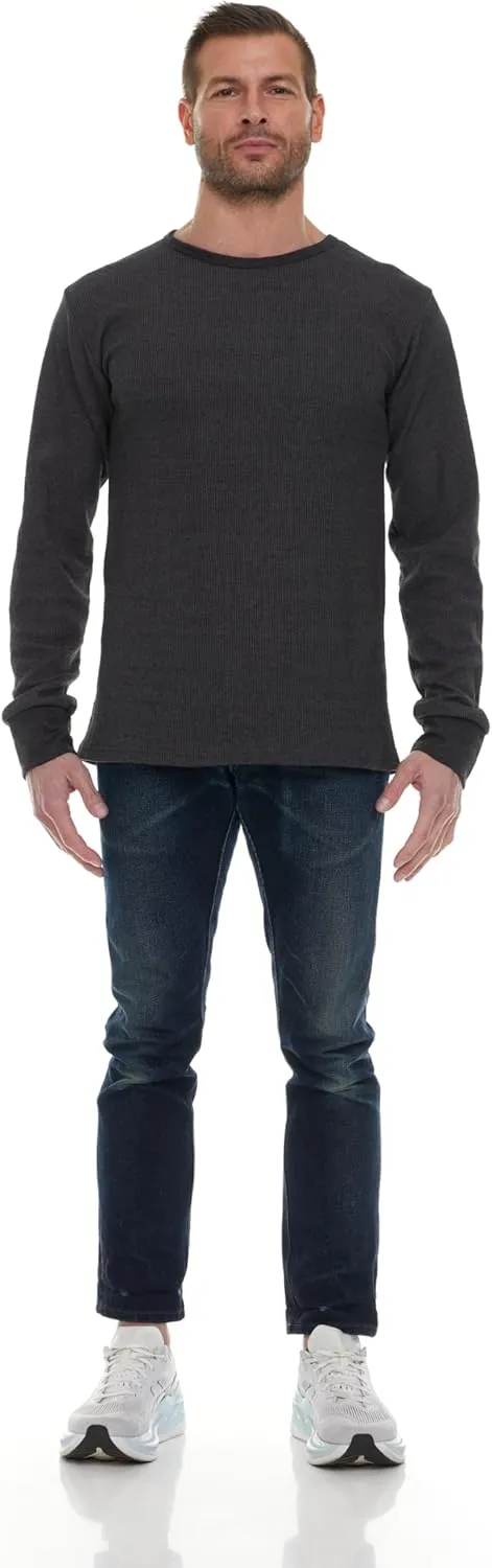BILLIONHATS Thermal Shirts for Men, Base Layer Tops Bulk Wholesale, Cotton, Solid Colors, Shelter Donations