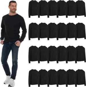 BILLIONHATS Thermal Shirts for Men, Base Layer Tops Bulk Wholesale, Cotton, Solid Colors, Shelter Donations