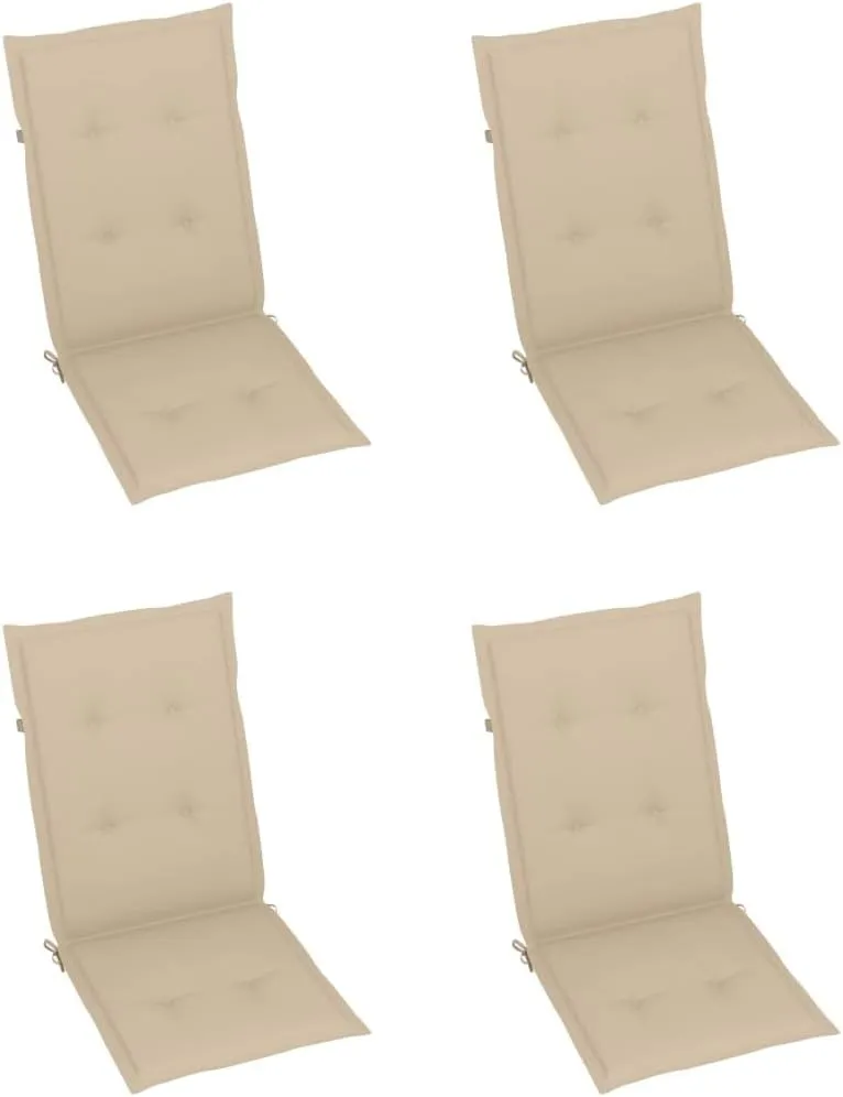 Black Chair,Lawn Chair,Outdoor Patio Furniture,Adirondack Chairs,Patio Reclining Chairs 4 pcs with Cushions Solid Acacia WoodFor Gardens, patios, Balconies