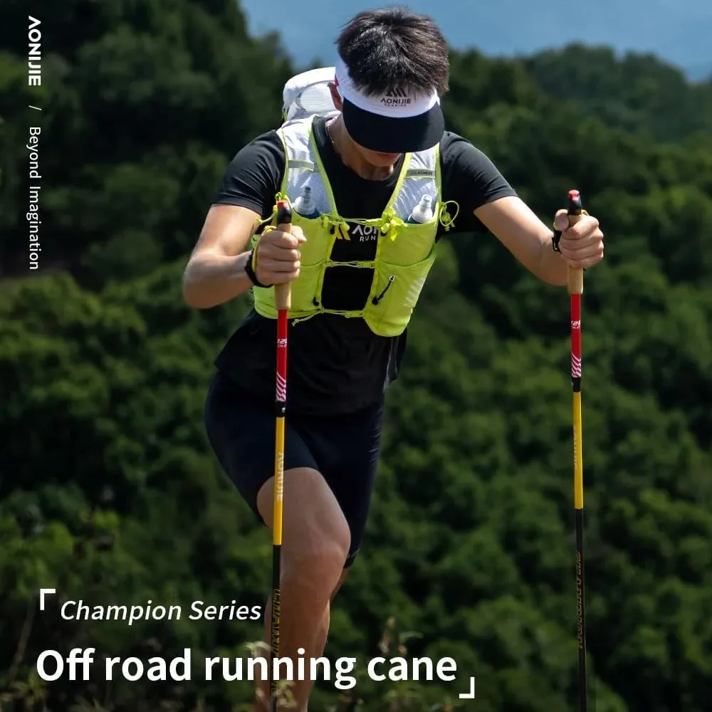BlueField 2 Pcs Ultralight Trekking Poles, Folding Carbon Fiber Walking Sticks for Hiking with Quick Lock System for Hiking