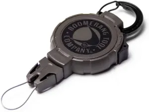 Boomerang Tool Company Hunting Compass Retractable Gear Tether, Hook & Loop Strap, 24" Retractable Cord, 4 oz. Retraction, Green Polycarbonate Case, Universal Attachment