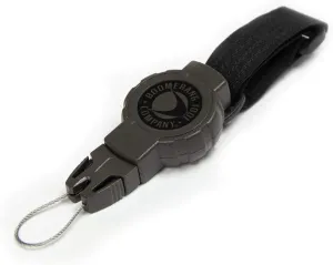 Boomerang Tool Company Hunting Compass Retractable Gear Tether, Hook & Loop Strap, 24" Retractable Cord, 4 oz. Retraction, Green Polycarbonate Case, Universal Attachment