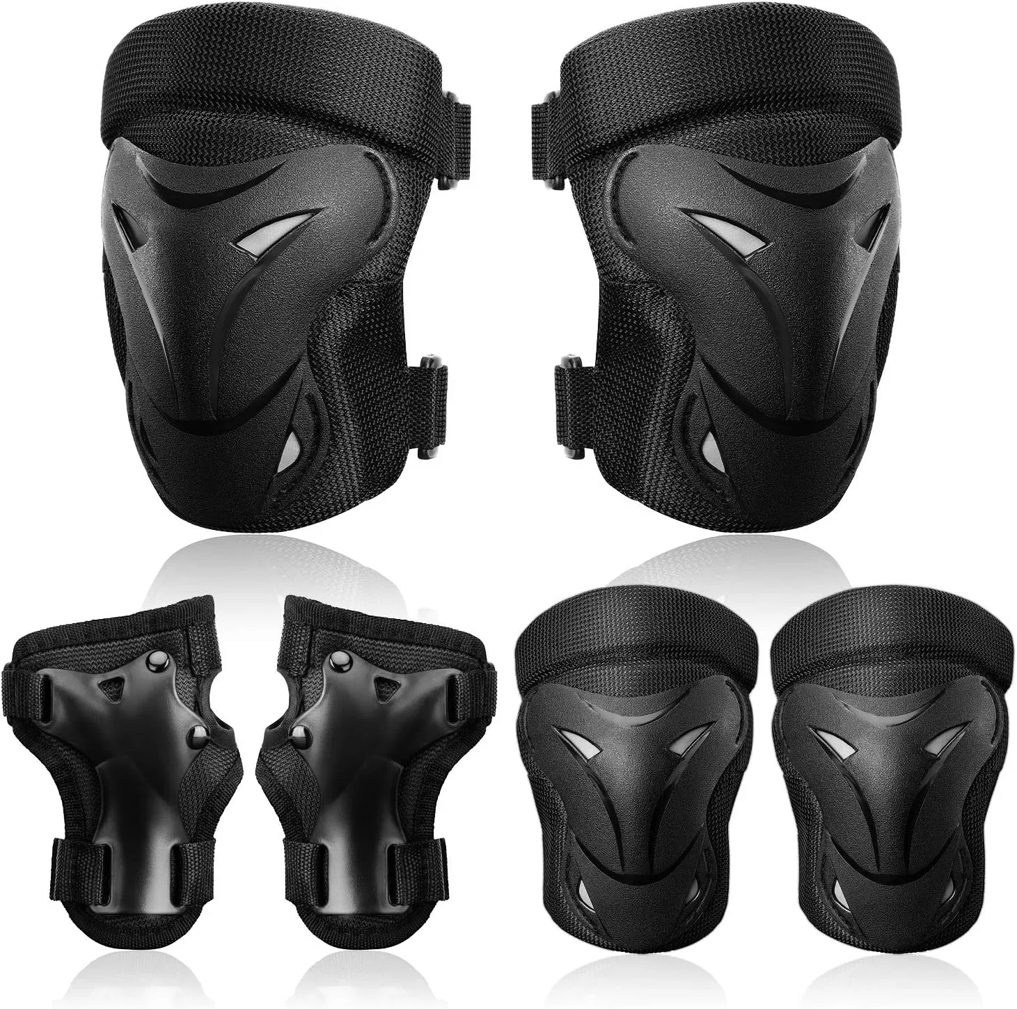 BOSONER Adult/Child Knee Pad Elbow Pads Guards Protective Gear Set for Roller Skates Cycling BMX Bike Skateboard Inline Skatings Scooter Riding Sports