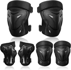BOSONER Adult/Child Knee Pad Elbow Pads Guards Protective Gear Set for Roller Skates Cycling BMX Bike Skateboard Inline Skatings Scooter Riding Sports