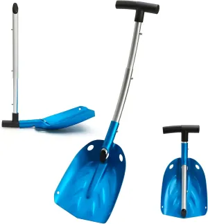 Breeze Touch Metal Snow Shovel for Driveway Aluminum, Portable & Detachable Shovel Snow Removal Lightweight, 5 Modes 3 Sections Collapsible Snow Shovel for Car Truck Travel Garden Camping Emergency