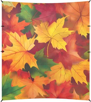 Bright Vibrant Maple Leaves Beach Tent Canopy Outdoor Sun Shade Patio Funny Portable Camping Shelter 9.2 × 10.5 FT Canopies with Sand Bags Poles