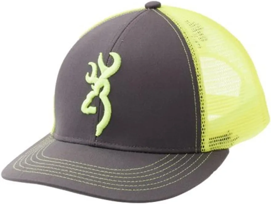 Browning womens Hat Browning 308177541 Cap Flashback Char Neon Grn, Multi