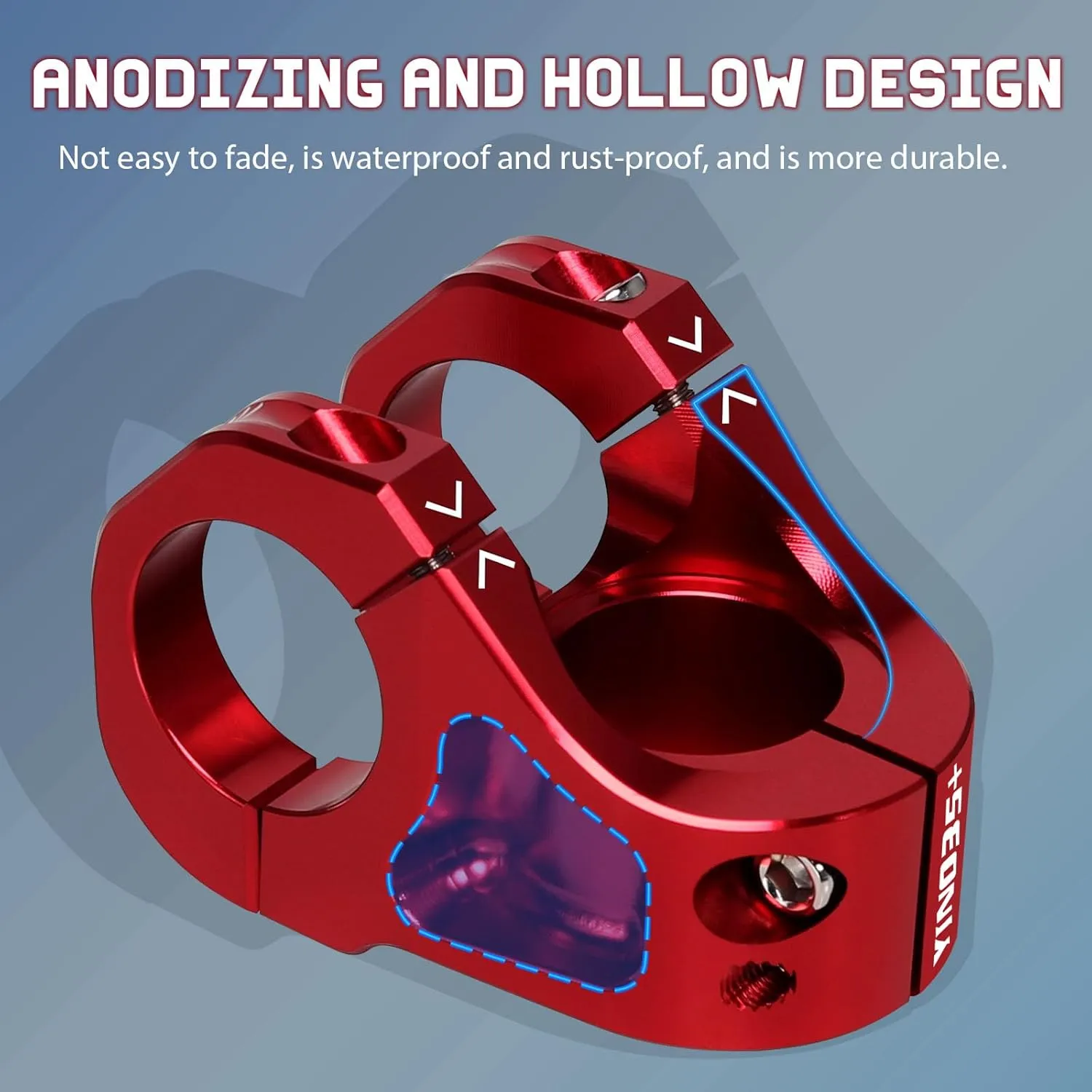 BUCKLOS 35mm Mountain Bike Stem MTB 31.8mm CNC Short Stems - Bicycle Ultra-Light Hollow Aluminum Alloy Riser Stem for E Bike/Downhill XC/BMX/Folding Bike/Trail
