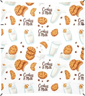 Burbuja Chocolate Cookies Milk Beach Canopy Windproof Beach Tent Sun Shade with 4 Sandbags & Sand Shovel, Portable Sun Shelter for Family Camping Picnic