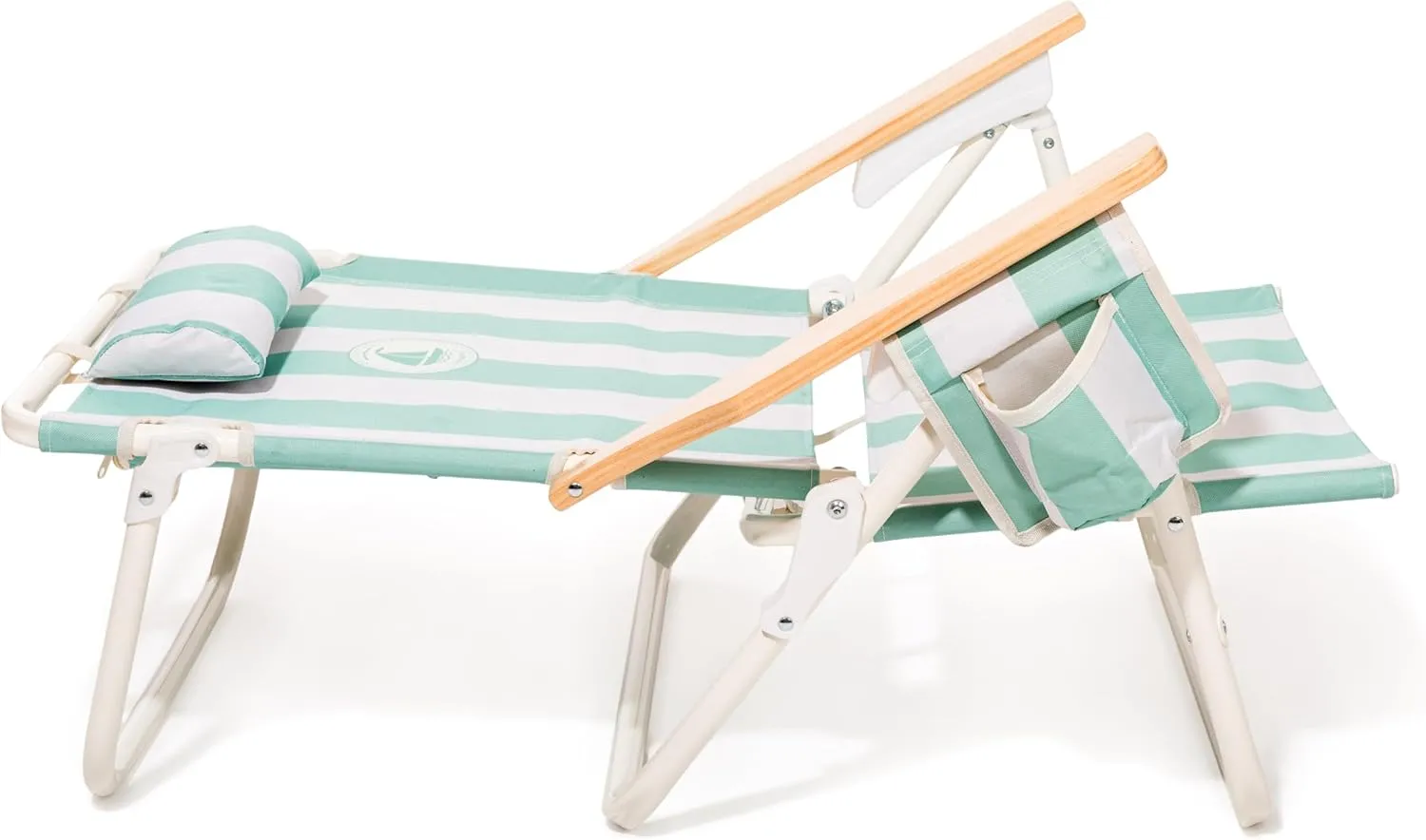 Business & Pleasure Co. Margaritaville Manana Backpack Beach Chair Lay Flat Reclining, Lightweight & Portable, Insulated Cooler Pocket, Last Mango Green Stripe, Pack of 2