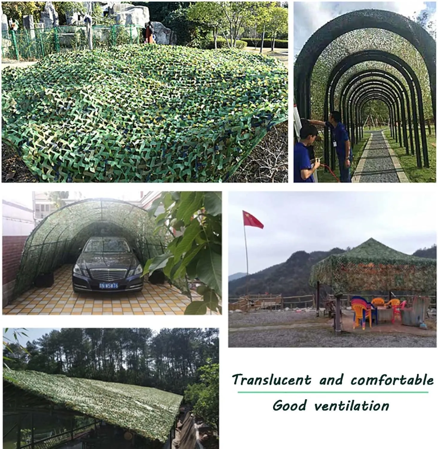 Camouflage Netting Anti-UV,Quick Dry Camo Net,Lightweight Oxford Fabric,3M X4M Garden Sunscreen Nets,Various Sizes,for Camping, Backdrop Decoration,Hunting Shooting,1.5x5m(5 * 16.4ft)
