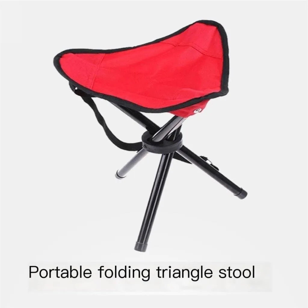 Camp Stool Outdoor Portable Stool Fishing Stool Camping Folding Chair Small Bench Mazar Camping Dormitory Small Stool Camping Stool(Red)