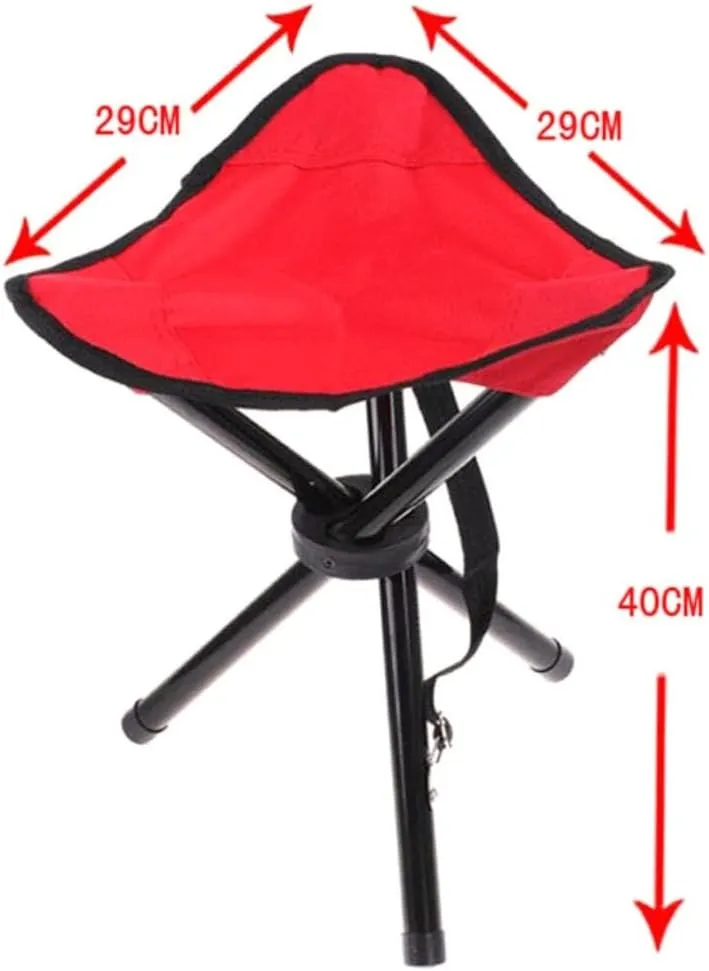 Camp Stool Outdoor Portable Stool Fishing Stool Camping Folding Chair Small Bench Mazar Camping Dormitory Small Stool Camping Stool(Red)