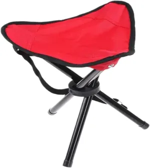 Camp Stool Outdoor Portable Stool Fishing Stool Camping Folding Chair Small Bench Mazar Camping Dormitory Small Stool Camping Stool(Red)
