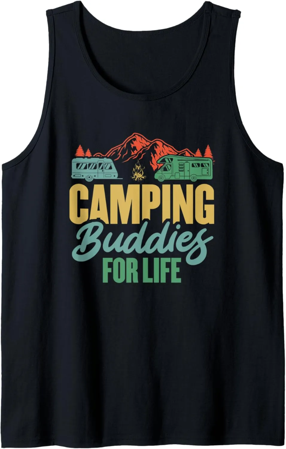 Camping Buddies For Life Camper Nature Outdoors Caravan Tank Top