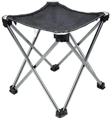 Camping Chair Aluminum Alloy Ultralight Fishing Chair Foldable Portable Durable Camping Chair for Hiking Travel Outdoor Tools Folding Chair (Color : Silver) (Silver One